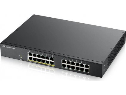 Zyxel GS1900-24EP 24-port Gigabit Smart Managed PoE Switch, 24x gigabit RJ45 (z toho 12x PoE), PoE budget 130W