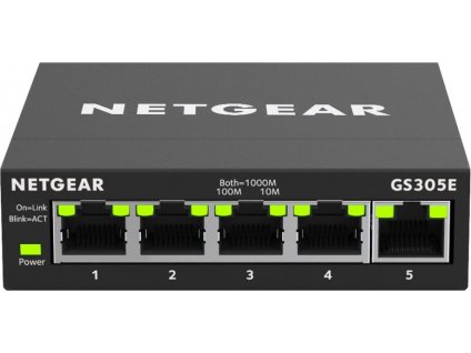 Netgear GS305E 5-port Gigabit Plus Switch, smart managed