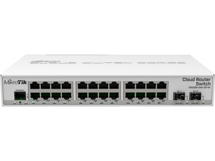 MikroTik Cloud Router Switch CRS326-24G-2S+IN, 800MHz CPU, 512MB RAM, 24xLAN, 2x SFP+, vč. L5 licence