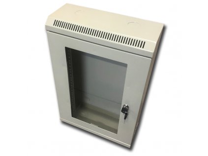 Datacom 10" Rack, 12U/140mm, sklenené dvere, šedý