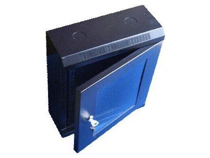 Datacom 10" rack, 9U/140mm, sklenené dvere, čierny