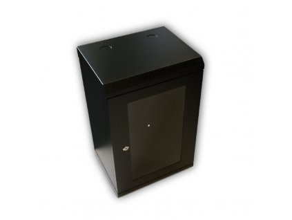 Datacom 10" rack, 12U/280mm, sklenené dvere, čierny