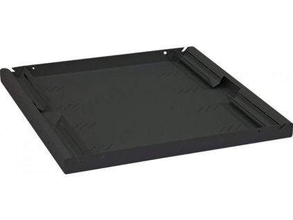 TRITON Police s perforací 19", 1U/750mm, nosnost 80kg, černá