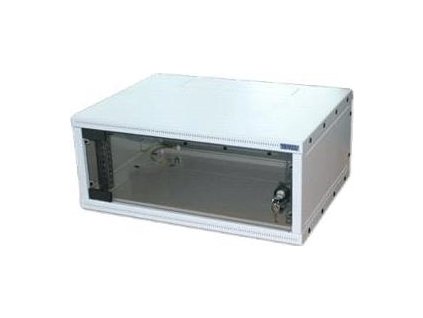 Triton 19" Rack, 4U/400mm, sklenené dvere, šedý