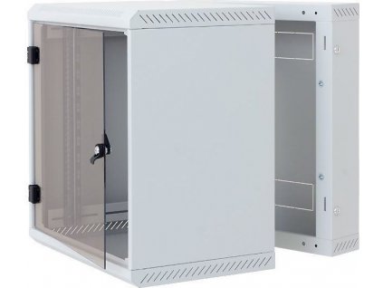 Triton 19" Rack 2-dielny, 9U/615mm, sklenené dvere, šedý