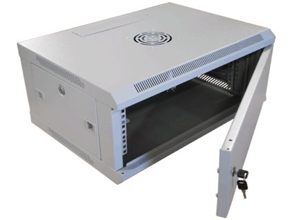 Datacom 19" Rack, 4U/450mm, plechové dvere