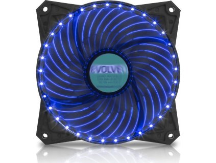 EVOLVEO 12L2BL, ventilátor 120mm, 33 LED, modrý, 3pin