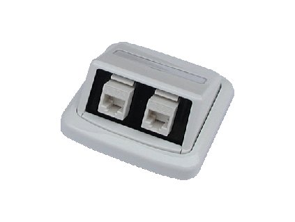 ABB Tango Datová zásuvka UTP CAT6 2xRJ45 WHkey bílá