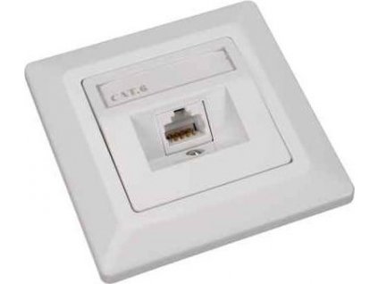 Zásuvka Solarix CAT6 UTP 1 x RJ45 pod omítku bílá