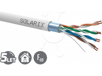 Instalační kabel Solarix FTP, Cat5E, licna, PVC, box 305m