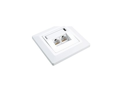 Zásuvka Solarix CAT6 UTP 2 x RJ45 pod omítku bílá
