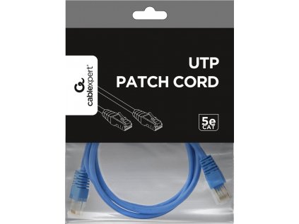 Patch kabel cat5e UTP, 1m, modrý