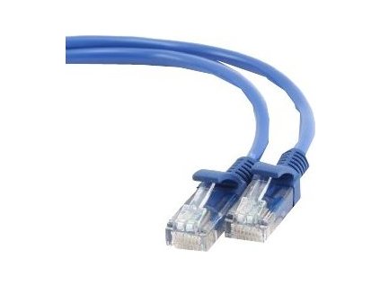 Patch kabel cat5e UTP 0,25m - modrý