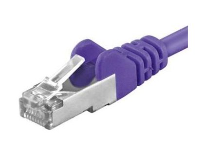 Patch kabel CAT6a S-FTP, RJ45-RJ45, AWG 26/7 1,5m, fialová