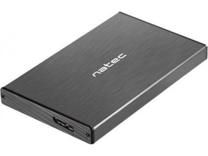 NATEC NKZ-0941 Natec RHINO GO Externý box pre 2.5 SATA HDD/SSD, USB 3.0, hliníkový, čierny