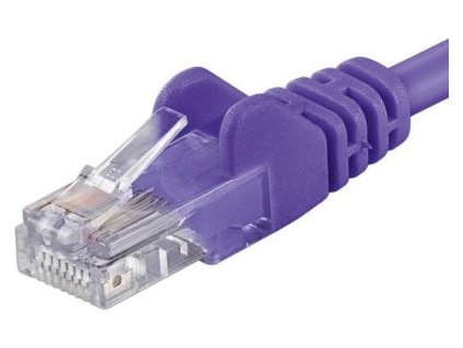 Patch kabel UTP RJ45-RJ45 CAT6 0.5m fialová