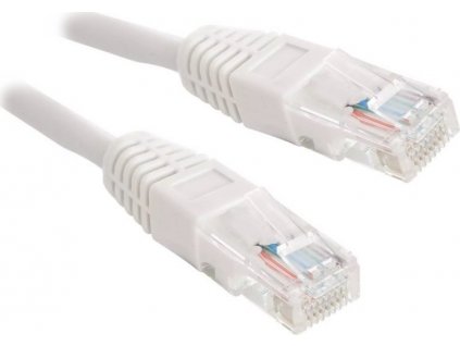 Patch kabel UTP RJ45-RJ45 CAT5e 1m bílá