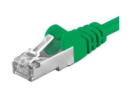 Patch kabel CAT6a S-FTP, RJ45-RJ45, AWG 26/7 2m, zelená
