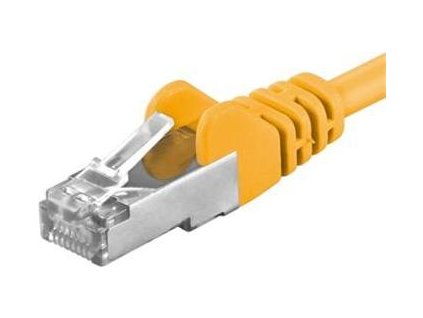 Patch kabel CAT6a S-FTP, RJ45-RJ45, AWG 26/7 1m, žlutá