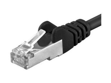 Patch kabel CAT6a S-FTP, RJ45-RJ45, AWG 26/7 1,5m, černá