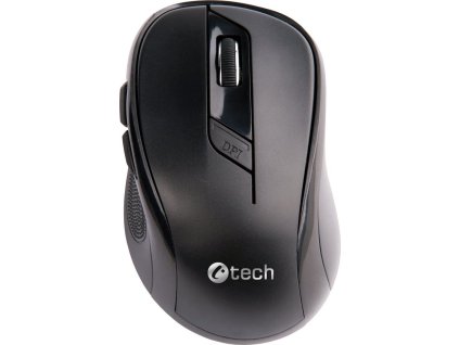 C-TECH Myš WLM-02/Ergonomická/Optická/Pro praváky/1 600 DPI/Bezdrátová USB/Černá