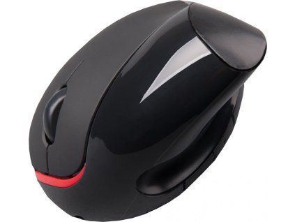 C-TECH myš VEM-07, vertikální, bezdrátová, 5 tlačítek, černá, USB nano receiver