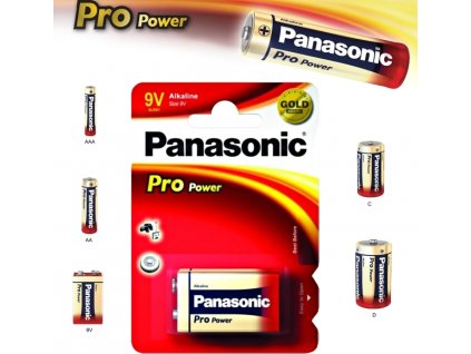 PANASONIC Alkalické baterie Pro Power 6LF22PPG/1BP 9V (Blistr 1ks)