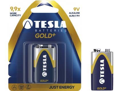 TESLA GOLD+ alkalická baterie 9V (6LR61, blister) 1 ks
