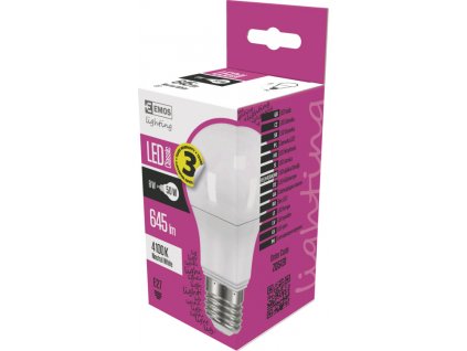 EMOS LED ŽÁROVKA CLASSIC A60 8W(50W) 645lm E27 NW