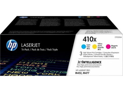 HP 410X 3-pack High Yield Cyan/Magenta/Yellow Original LaserJet Toner Cartridges (CF252XM) (5,000 / 5,000 / 5,000 pages)