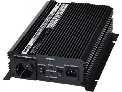 Měnič napětí Carspa UPS1000-12 12V/230V 1000W s nabíječkou 12V/10A a funkcí UPS