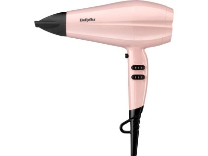 BaByliss 5337PRE fén na vlasy, 2200 W, ionizace, 2 rychlosti, 3 teploty, závěsné očko, růžový