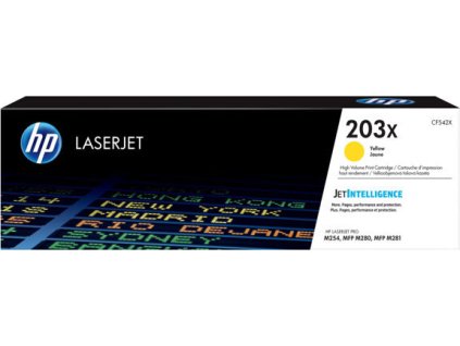 HP 203X High Yield Yellow Original LaserJet Toner Cartridge (2,500 pages)