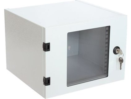 Digitus 10" Rack, 4U/300mm, sklenené dvere, šedý