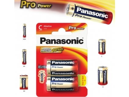 PANASONIC Alkalické baterie Pro Power LR14PPG/2BP C 1,5V (Blistr 2ks)