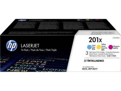 HP 201X 3-pack High Yield Cyan/Magenta/Yellow Original LaserJet Toner Cartridges (CF253XM) (2,300 / 2,300 / 2,300 pages)