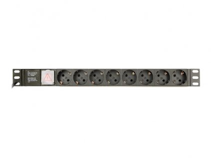 Gembird PDU 8 schucko, C14, 1U, 10 A, 3m