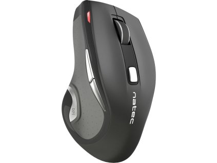 Natec optická myš JAGUAR/2400 DPI/Ergonomická/Blue Track/Pro praváky/Bezdrátová USB/Černá