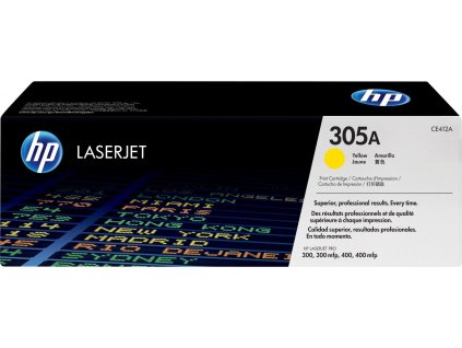 HP 305A Yellow LJ Toner Cart, CE412A (2,600 pages)