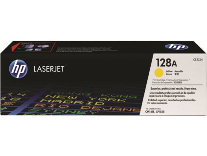 HP 128A Yellow LJ Toner Cart, CE322A (1,300 pages)