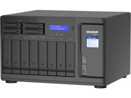 QNAP TVS-h1288X-W1250-16G (Xeon 3,3GHz, ZFS, 16GB ECC RAM, 8x 3,5"+ 4x 2,5", 2x M.2 NVMe, 4x 2,5GbE)