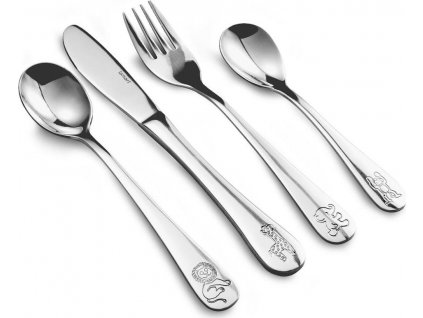 LT5005 detské príbory set 4ks ZOO LAMART