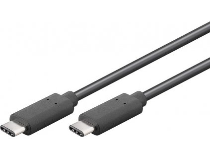 PremiumCord Kabel USB 3.1 konektor C/male - USB 3.1 C/male, černý, 0,5m