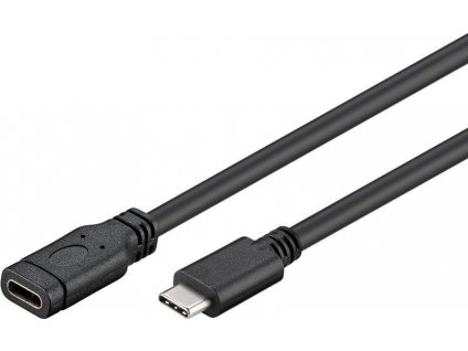 PremiumCord ku31mf1 Prodlužovací, USB-C M/F, 1m, černý