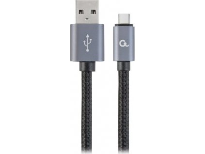 Gembird CCB-mUSB2B-AMCM-6 Opletaný USB-C - USB 2.0, M/M, 1,8m, černý