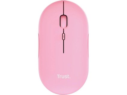 TRUST myš PUCK, bezdrátová, USB, růžová
