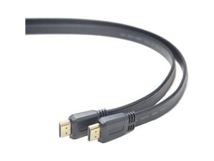 PREMIUMCORD HDMI High Speed + Ethernet plochý kabel, zlacené konektory, 3m