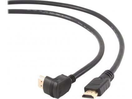 GEMBIRD Kabel HDMI - HDMI 1.8m, 90° konektor (v1.4, M/M, zlacené kontakty, úhlový, stíněný)