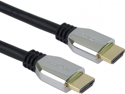 PremiumCord Kabel HDMI 2.1 High Speed + Ethernet kabel (Zinc Alloy krytky, zlacené konektory) 0.5m