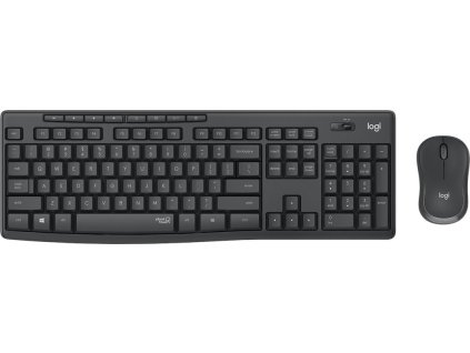 Logitech Silent Wireless Combo MK295, bezdrátová klávesnice + myš, 2.4 GHz, CZ/SK, Graphite